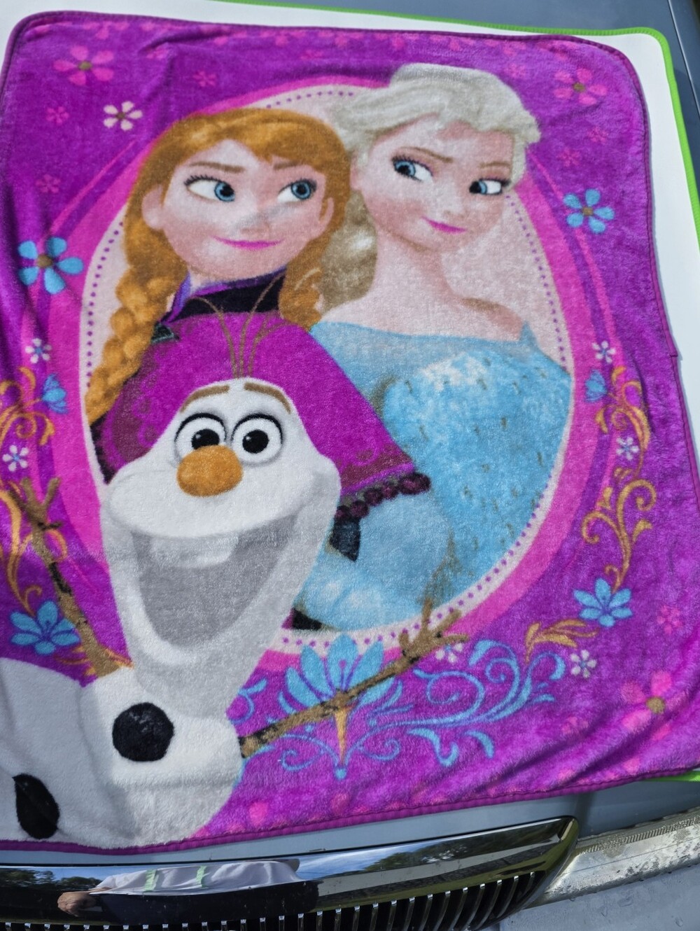 Disney Frozen Anna Elsa Olaf Pink Fleece Plush Blanket Disney 41 X 49